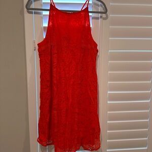 Miami Vibrant Orange Lace Dress